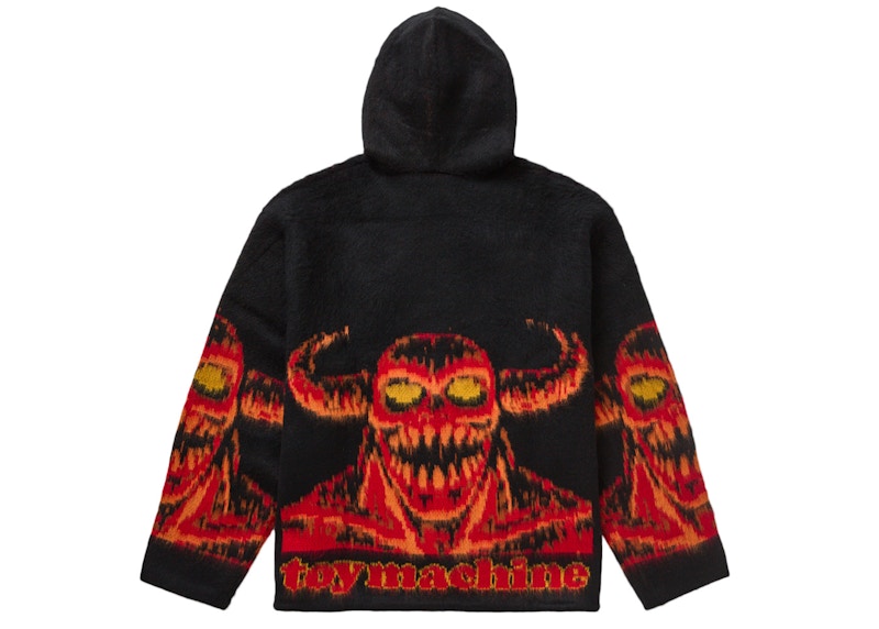 Order Supreme Toy Machine Zip Up Hooded Sweater Black