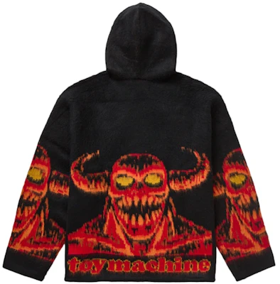 Supreme Toy Machine Zip Up Hooded Sweater Black Order Supreme Toy Machine Zip Up Hooded Sweater Black