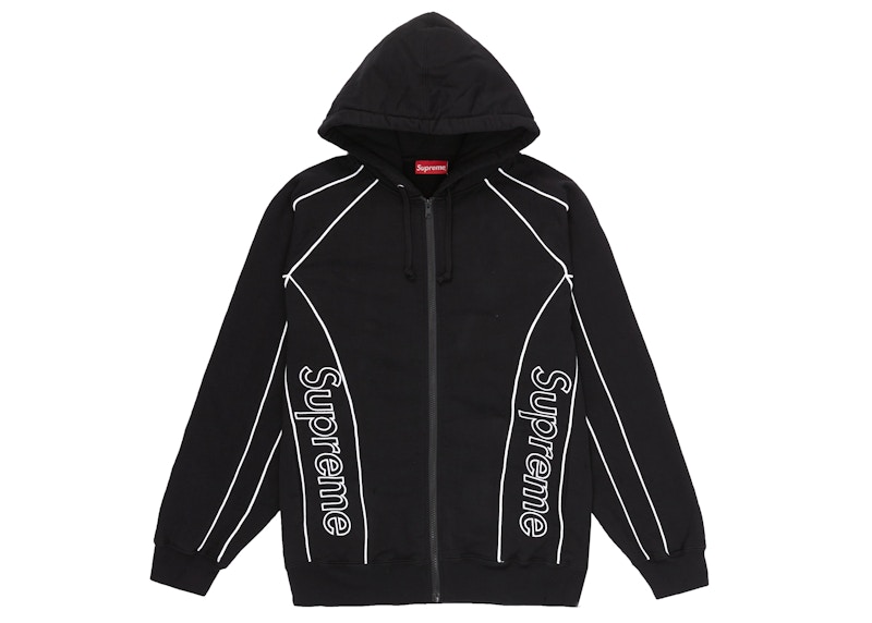 Buy Supreme S Logo Zip Up Hooded Sweatshirt Black - Novelship