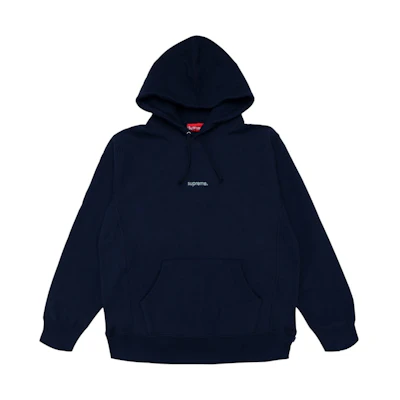 Supreme Trademark Hooded Sweatshirt Navy