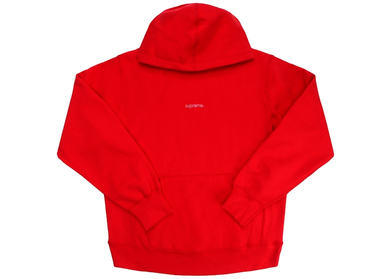Buy Sweatshirt Hooded Supreme Merah dengan Logo Trademark