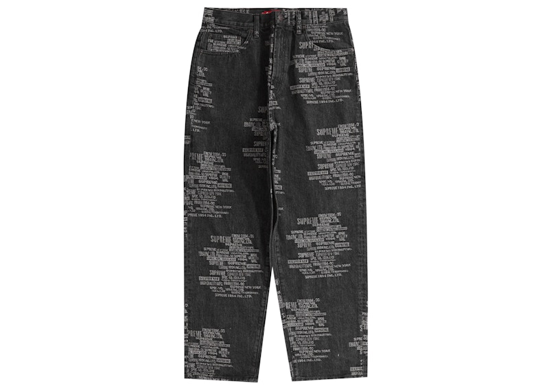 Buy Supreme商標バギージーンズ (ウォッシュドブラック)
