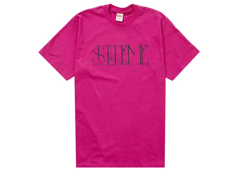Buy Supreme商標Tシャツ (マゼンタ)
