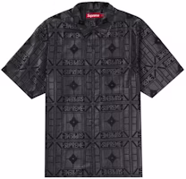 Supreme Tray Jacquard S/S Shirt Black Supreme Tray Jacquard S/S Shirt Black