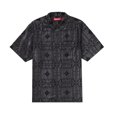 Supreme Tray Jacquard S/S Shirt Black