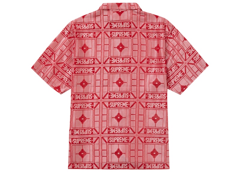 Order Supreme Tray Jacquard S/S Shirt Red