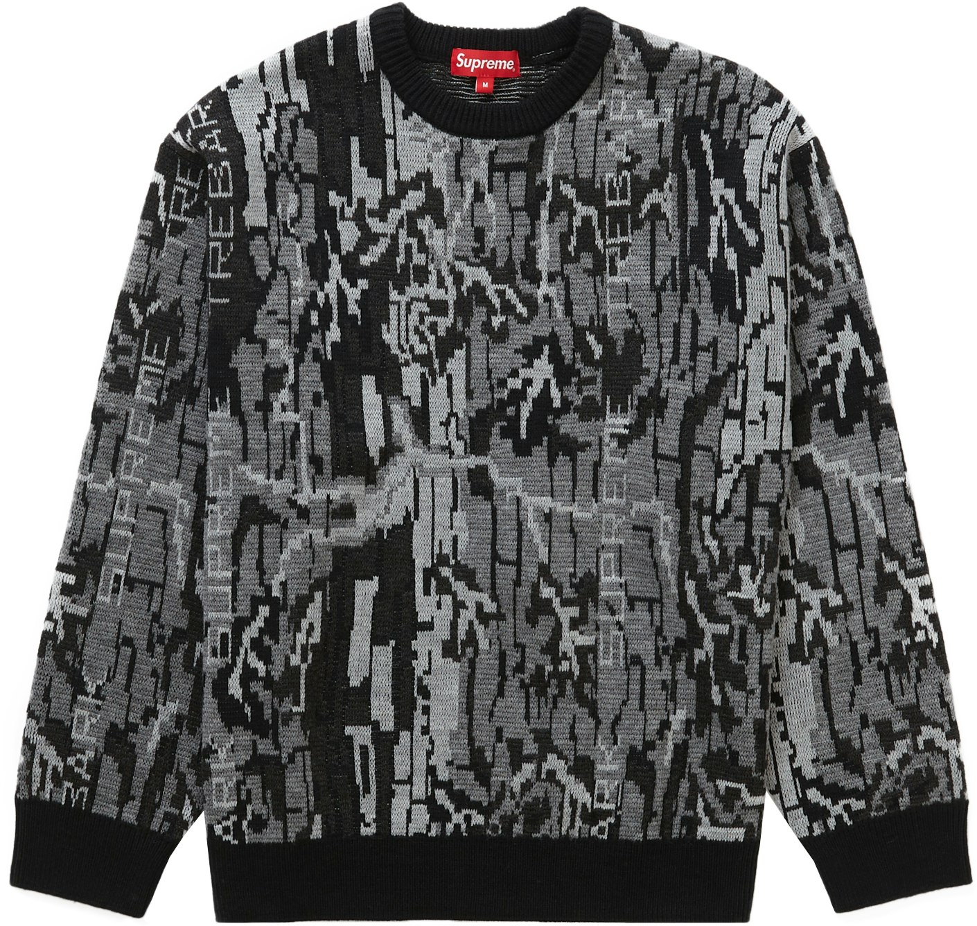 Supreme Trebark Camo Sweater Black - Novelship