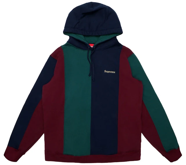 supreme-tricolor-hooded-sweatshirt-burgundy