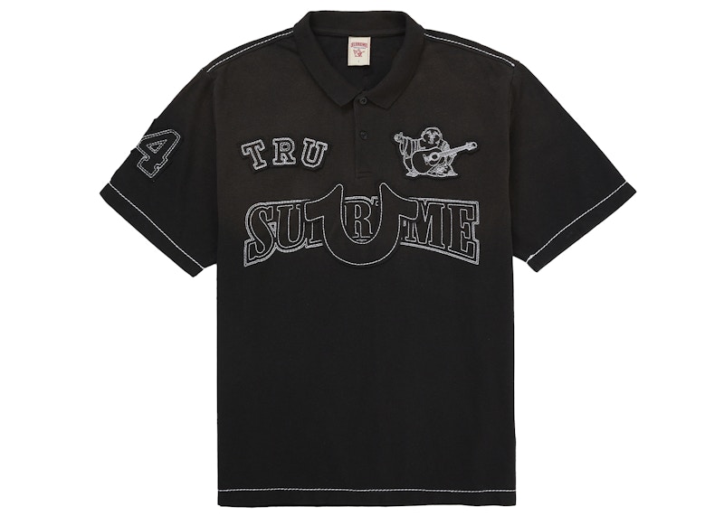 Supreme True Religion Applique Polo Black