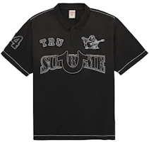 Supreme True Religion Applique Polo Black Supreme True Religion Applique Polo Black