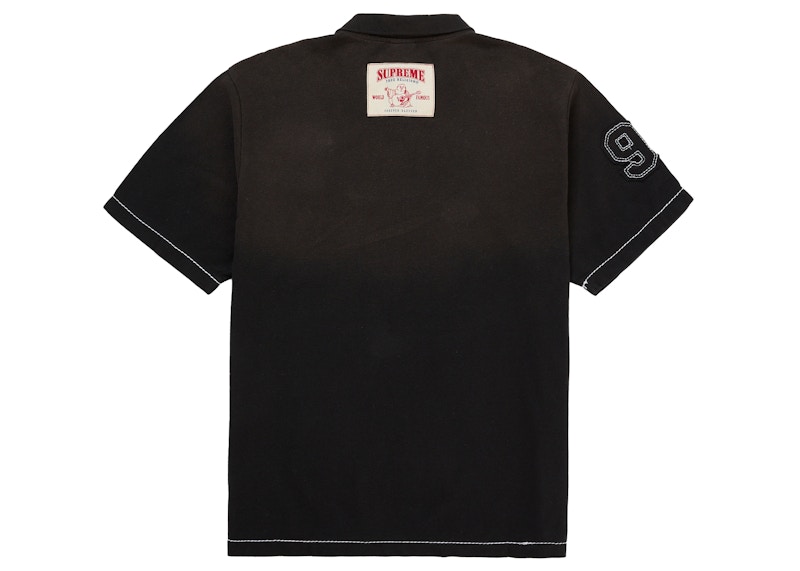 Order Supreme True Religion Polo Negro con Apliques