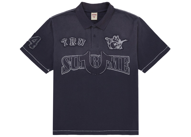 Buy Supreme True Religion Applique Polo Biru Navy