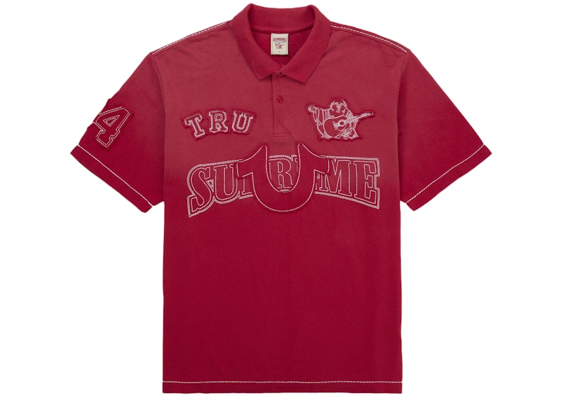 Supreme True Religion Applique Polo Red