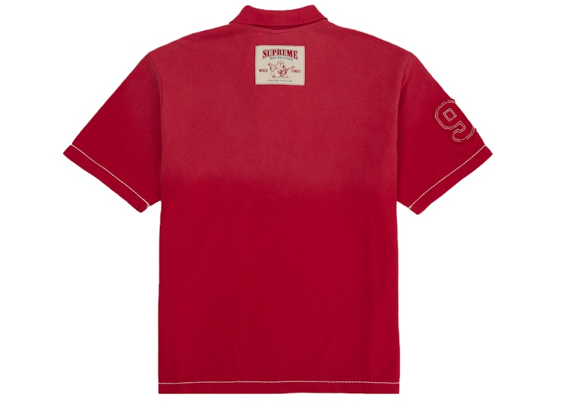 Order Supreme True Religion 拼贴红色 Polo 衫