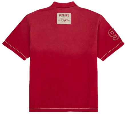 Supreme True Religion 拼贴红色 Polo 衫 Order Supreme True Religion 拼贴红色 Polo 衫