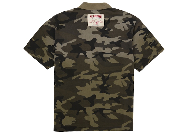 Order Supreme True Religion Applique Polo Woodland Camo Lelaki Camo.