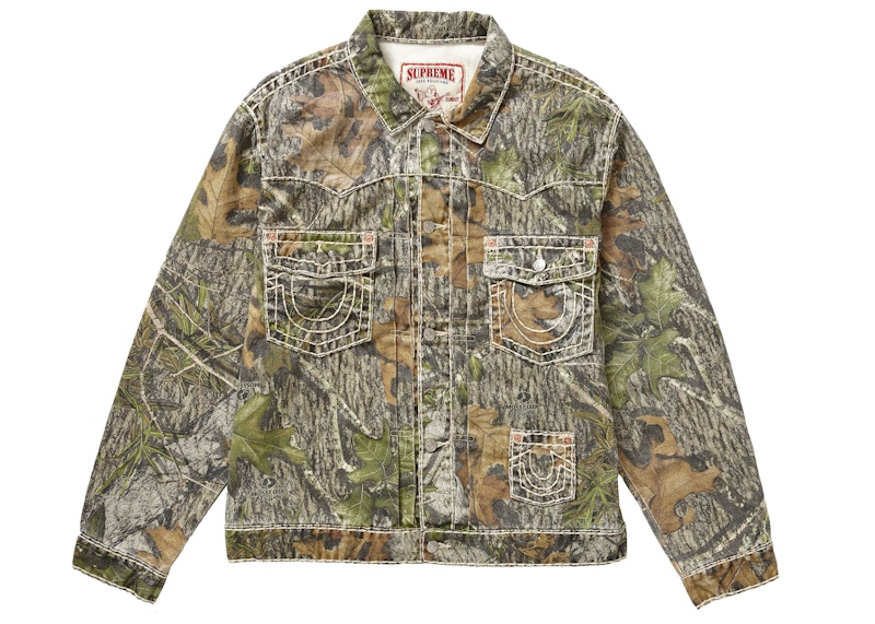 Supreme/True Religion Denim Trucker Jacket Mossy Oak Camo (FW21)