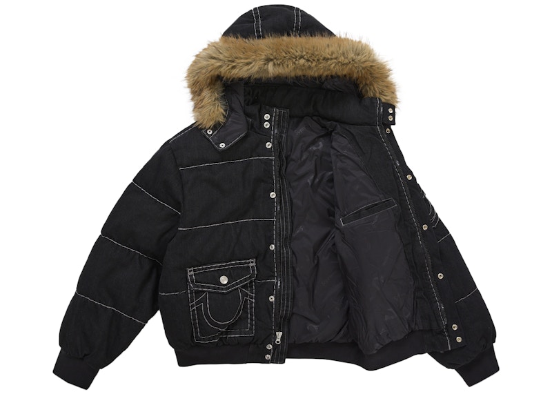 Order Supreme True Religion Puffer Jacket Black