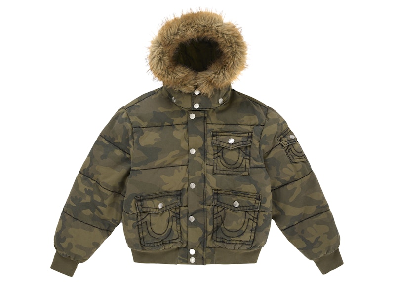 Supreme True Religion Puffer Jacket Olive
