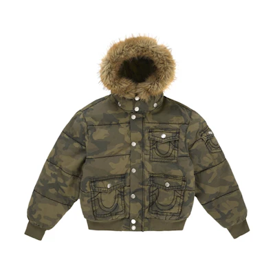 Supreme True Religion Puffer Jacket Olive