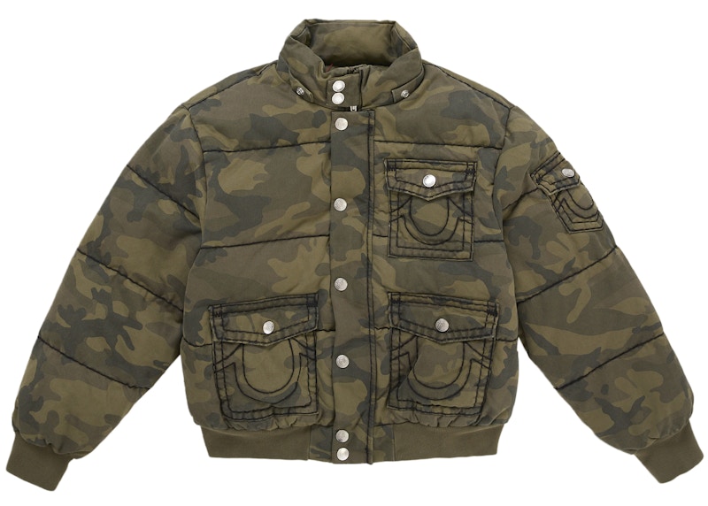 Shop Chaqueta Acolchada Supreme True Religion Verde Oliva