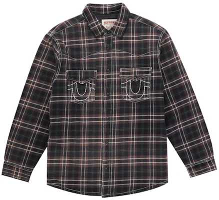 シュプリーム トゥルーレリジョン キルティング ラインド チェックシャツ ブラウン Buy シュプリーム トゥルーレリジョン キルティング ラインド チェックシャツ ブラウン