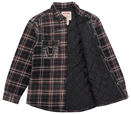シュプリーム トゥルーレリジョン キルティング ラインド チェックシャツ ブラウン Order シュプリーム トゥルーレリジョン キルティング ラインド チェックシャツ ブラウン