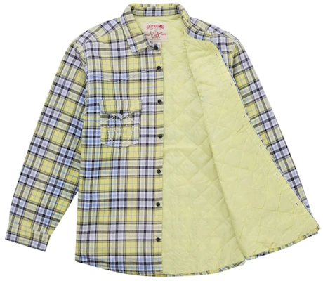 シュプリーム トゥルーレリジョン キルティング裏地付きチェック柄フランネルシャツ イエロー Order シュプリーム トゥルーレリジョン キルティング裏地付きチェック柄フランネルシャツ イエロー
