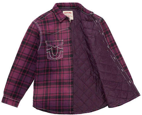 シュプリーム トゥルーレリジョン キルティング ラインド チェック柄 フランネルシャツ パープル Order シュプリーム トゥルーレリジョン キルティング ラインド チェック柄 フランネルシャツ パープル