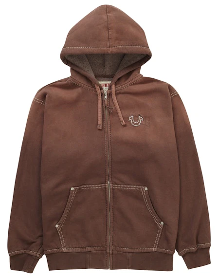 supreme-true-religion-zip-up-hooded-sweatshirt-fw-22-brown
