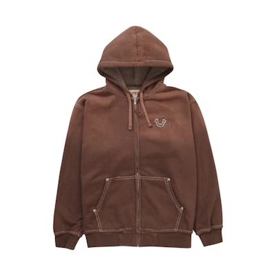 Supreme True Religion Zip Up Hooded Sweatshirt (FW22) Brown