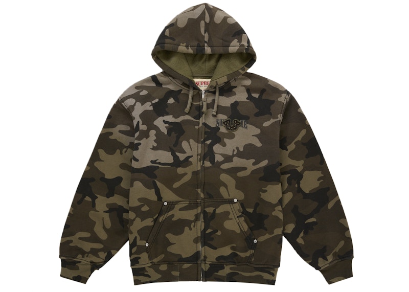Supreme True Religion Zip Up Hooded Sweatshirt (FW25) Woodland Camo