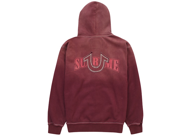 Order Supreme True Religion Zip Up Hooded Sweatshirt (FW22) Eggplant