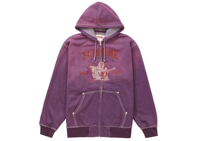 Supreme/True Religion Zip Up Hooded Sweatshirt Purple (FW21)