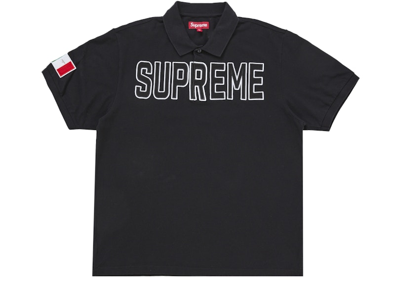Supreme Twill Appliqué Polo Black
