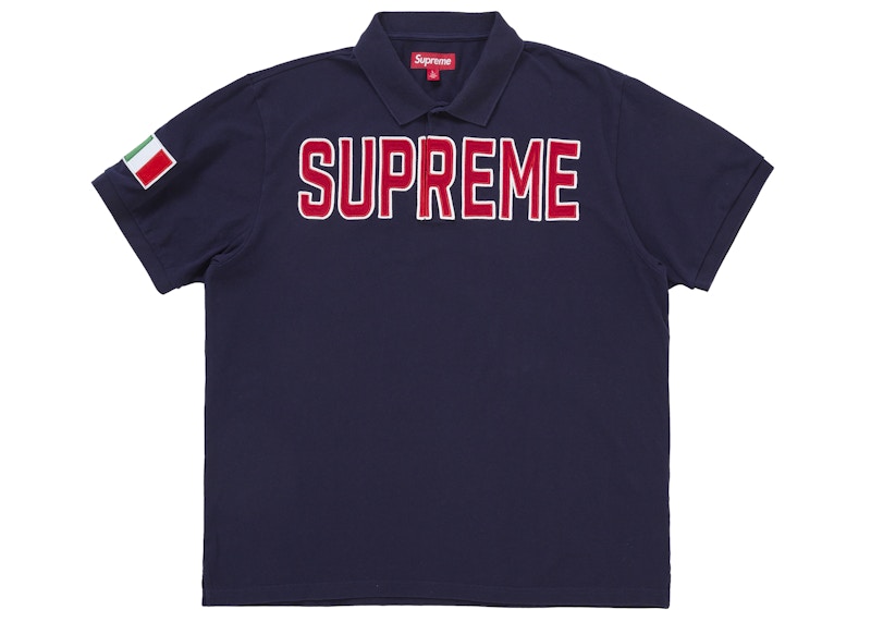 Supreme Twill Appliqué Polo Navy