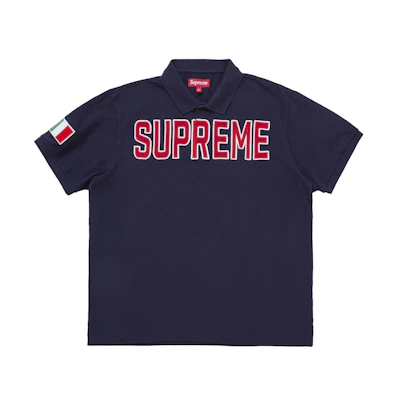 Supreme Twill Appliqué Polo Navy