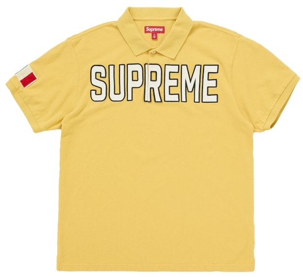 supreme-twill-applique-polo-yellow