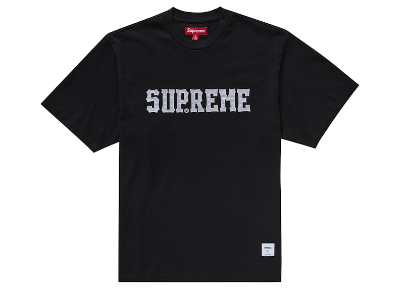 Supreme Twill Applique S/S Top Black