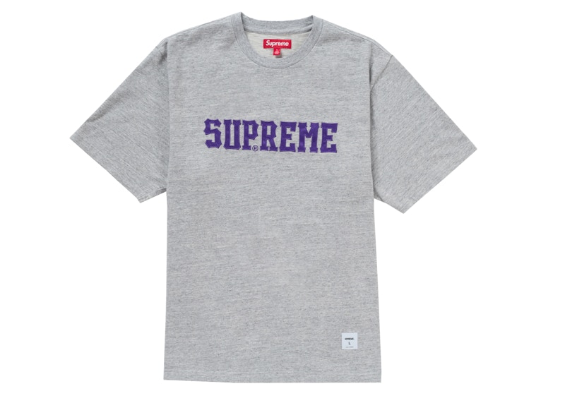 Buy Supreme 刺繡短袖上衣 淺灰色