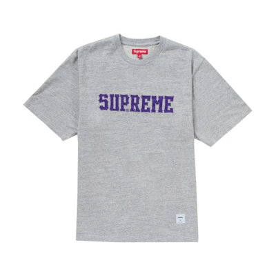 Supreme Twill Applique S/S Top Heather Grey