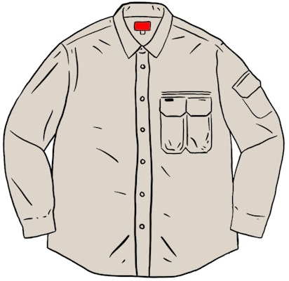 Supreme Twill Multi Pocket Shirt Stone Buy Supreme Twill Multi Pocket Shirt Stone