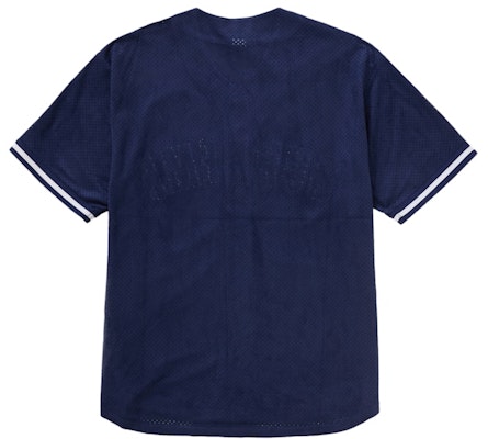 Supreme Ultrasuede Mesh Baseball Jersey Navy Order Supreme Ultrasuede Mesh Baseball Jersey Navy