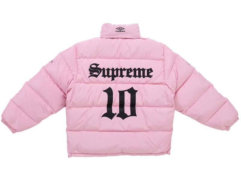 Shop シュプリーム アンブロ ダウンパファージャケット ピンク