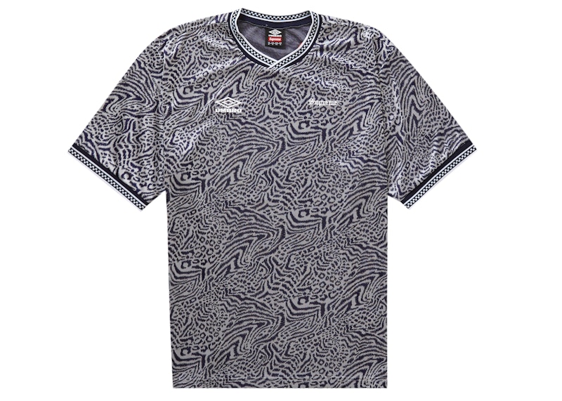 Buy Supreme Umbro Jacquard Animal Print Soccer Jersey Navy - Novelship