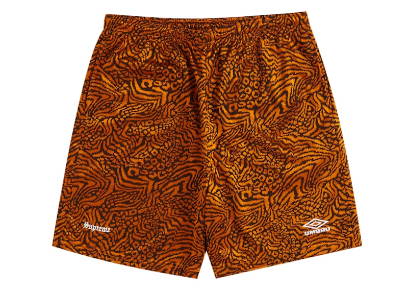 Supreme Umbro Jacquard Animal Print Soccer Short Orange