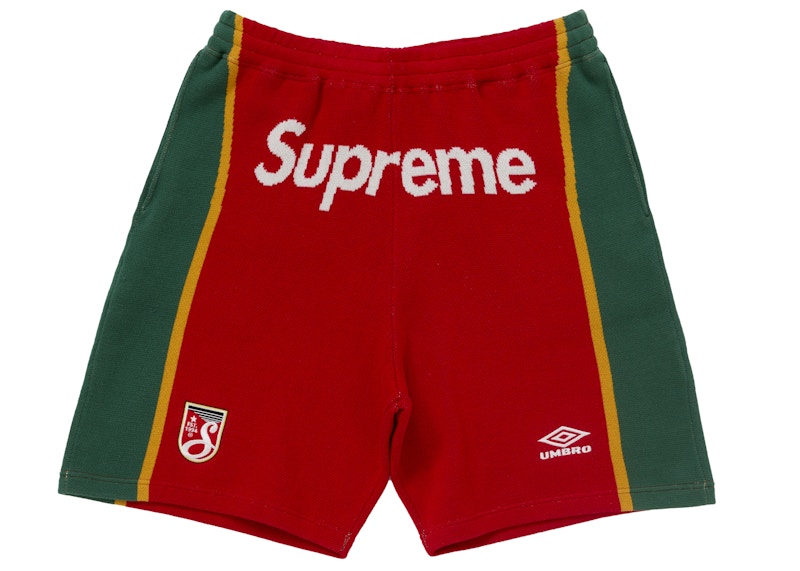Supreme Umbro Knit Soccer Short Red