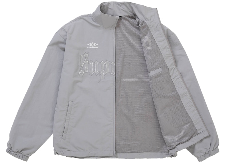 Order Supreme Umbro Rhinestone Track Jacket Light Grey