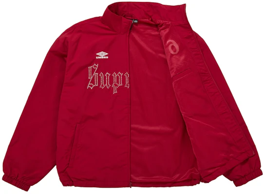 Supreme Umbro Rhinestone Track Jacket Red Order Supreme Umbro Rhinestone Track Jacket Red