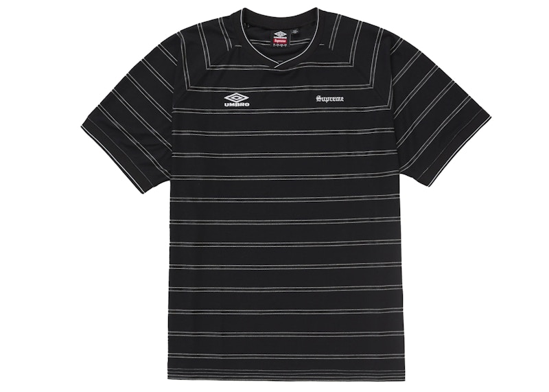Supreme Umbro Stripe Soccer Jersey Black